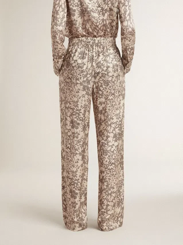 Pantaloni de jogging pentru femei cu imprimeu floral
