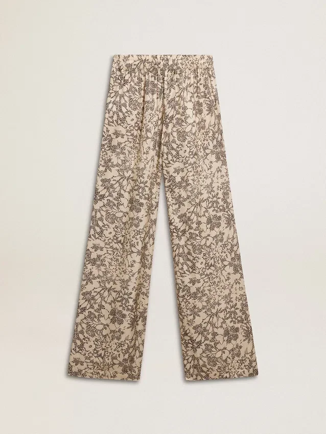 Pantaloni de jogging pentru femei cu imprimeu floral