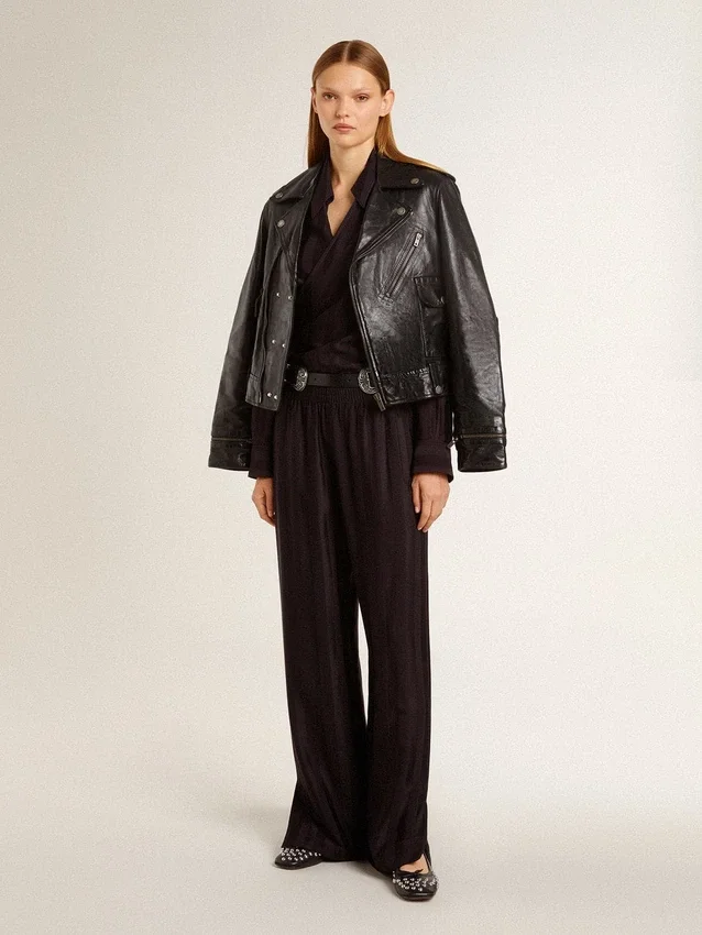 Pantaloni de jogging pentru femei cu tăietură la gleznă