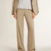 Pantaloni de jogging pentru femei, de culoare travertin