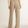 Pantaloni de jogging pentru femei, de culoare travertin