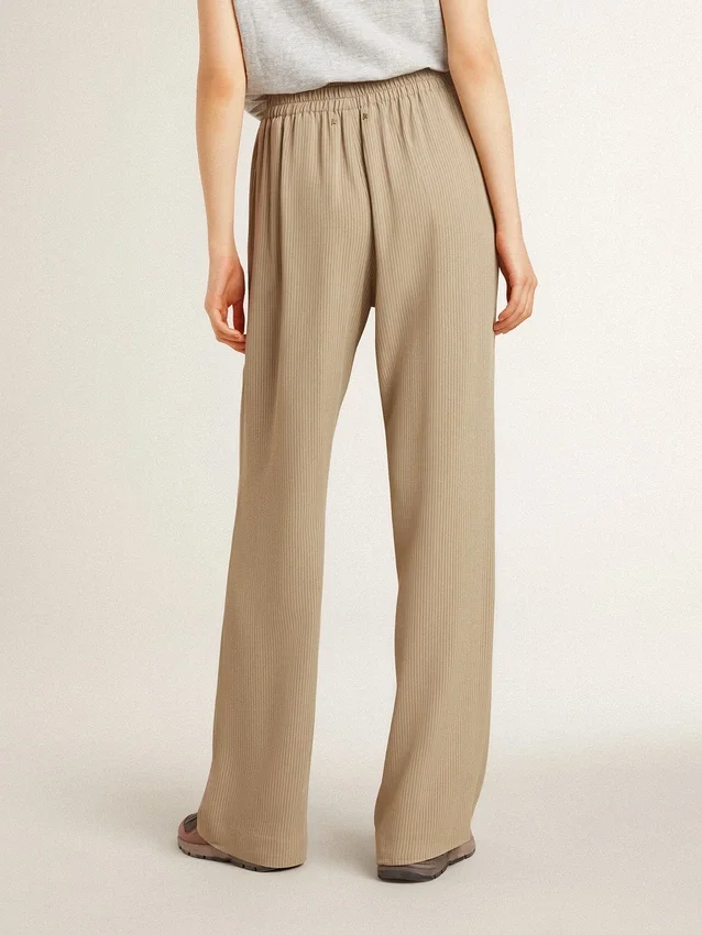 Pantaloni de jogging pentru femei, de culoare travertin