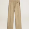 Pantaloni de jogging pentru femei, de culoare travertin