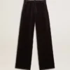 Pantaloni de jogging pentru femei din amestec de bumbac cu efect de catifea