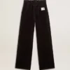 Pantaloni de jogging pentru femei din amestec de bumbac cu efect de catifea