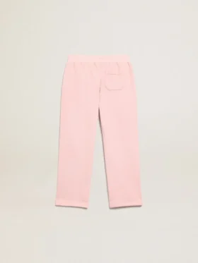 Pantaloni de jogging roz cu stea strălucitoare pe partea din față