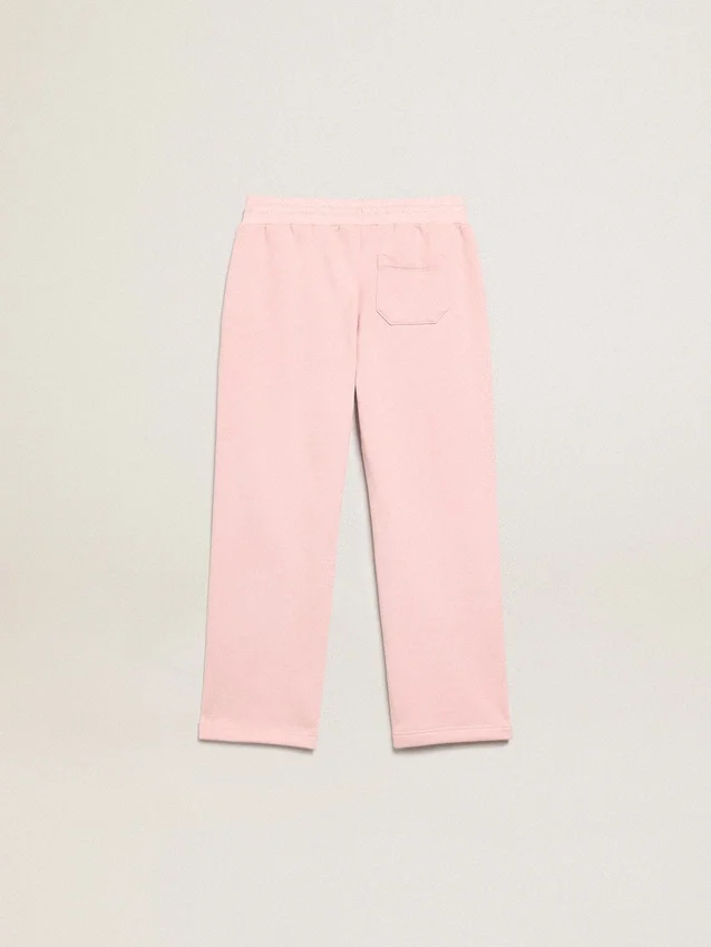 Pantaloni de jogging roz cu stea strălucitoare pe partea din față