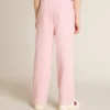 Pantaloni de jogging roz cu stea strălucitoare pe partea din față