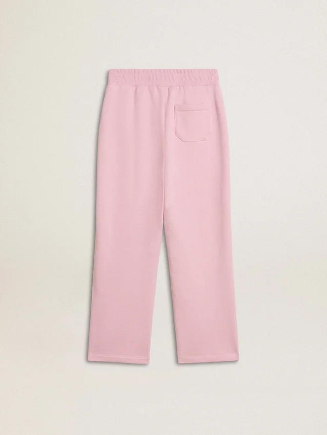 Pantaloni de jogging roz cu stea strălucitoare pe partea din față