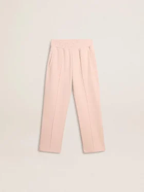 Pantaloni de jogging roz pentru fete, cu imprimeu