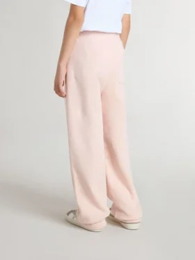 Pantaloni de jogging roz pentru fete, cu imprimeu