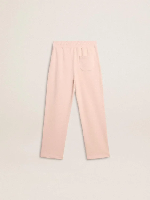 Pantaloni de jogging roz pentru fete, cu imprimeu