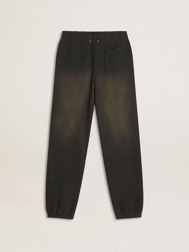 Pantaloni de jogging unisex negri, cu aspect spălat