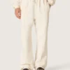 Pantaloni de trening unisex Star din fleece alb vintage