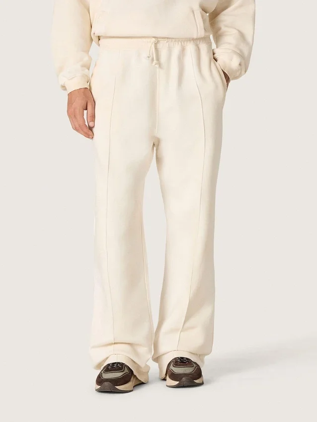 Pantaloni de trening unisex Star din fleece alb vintage