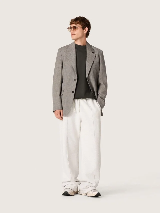 Pantaloni de trening unisex „Star” din fleece gri melanj