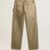Pantaloni din bumbac cu efect uzat pentru femei