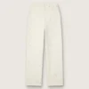 Pantaloni din denim alb pentru femei, cu mărgele și cristale