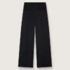 Pantaloni din gabardină de lână neagră pentru femei