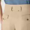 Pantaloni din gabardină de lână pentru femei, în nuanța nisip