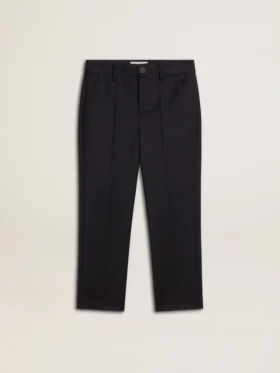 Pantaloni din lână albastru închis pentru băieți