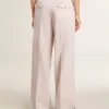 Pantaloni pentru femei din țesătură de lână croiți pe măsură, de culoare roz
