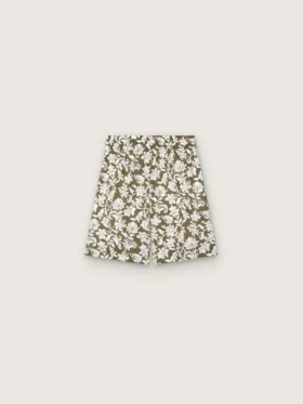 Pantaloni scurți din pânză de bumbac pentru băieți Journey, cu imprimeu floral verde și alb