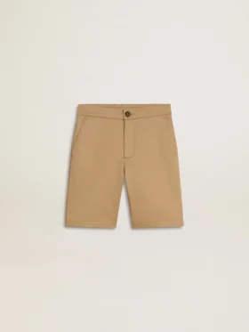 Pantaloni scurți pentru băieți din bumbac bej