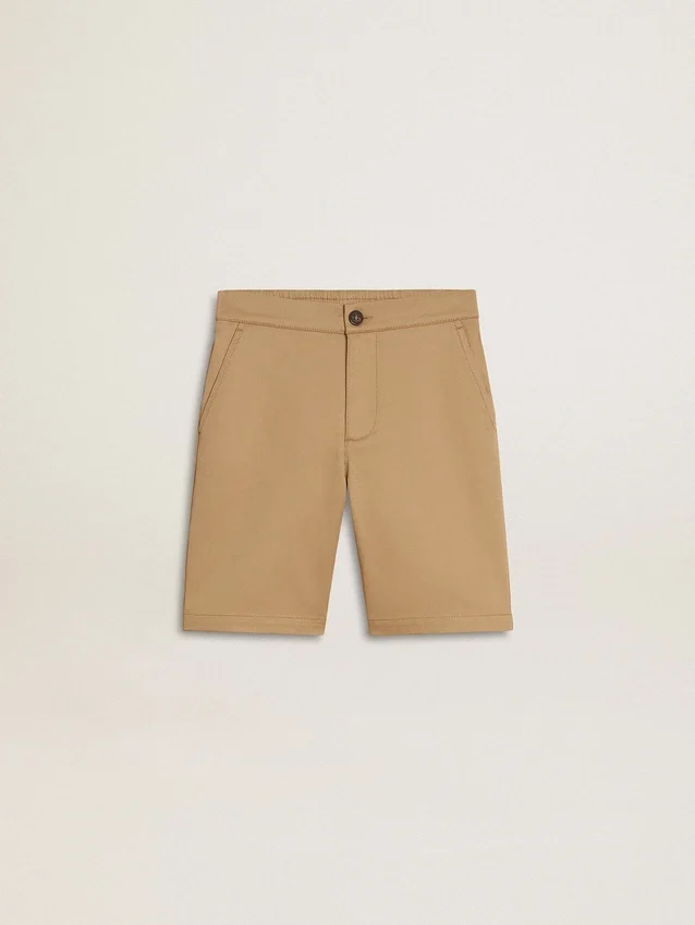 Pantaloni scurți pentru băieți din bumbac bej