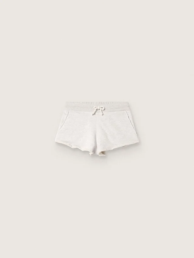 Pantaloni scurți pentru femei Star din fleece gri melanj