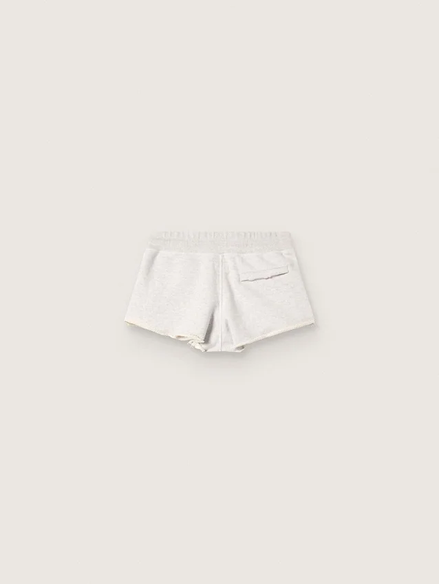 Pantaloni scurți pentru femei Star din fleece gri melanj