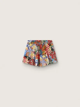 Pantaloni scurți pentru fete cu imprimeu multicolor