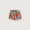 Pantaloni scurți pentru fete cu imprimeu multicolor