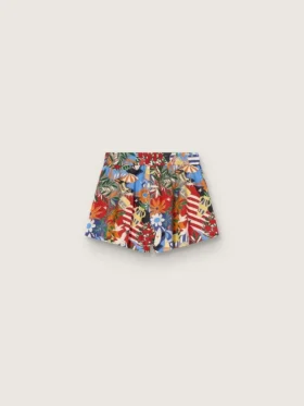 Pantaloni scurți pentru fete cu imprimeu multicolor