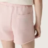 Pantaloni scurți pentru fete „Star” din bumbac roz, cu aplică și logo