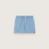 Pantaloni scurți unisex din twill de bumbac albastru deschis