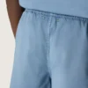 Pantaloni scurți unisex din twill de bumbac albastru deschis