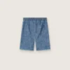 Pantaloni scurți unisex Journey din bumbac chambray albastru deschis, cu logo brodat