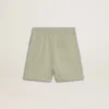 Pantaloni scurți verde deschis cu stea albă