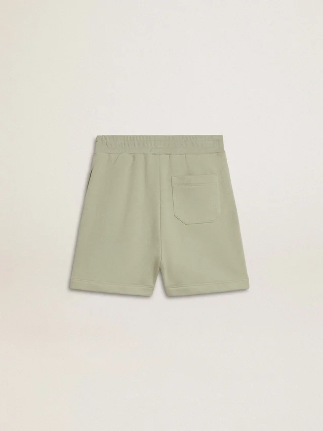 Pantaloni scurți verde deschis cu stea albă