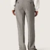 Pantaloni slim fit pentru bărbați, cu model Prince of Wales în carouri gri