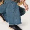 Pantofi Ball Star pentru femei din piele de căprioară albastru închis cu stea albastru închis cu sclipici