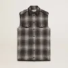 Rochie-cămășă din amestec de lână, gri închis, pentru femei