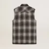 Rochie-cămășă din amestec de lână, gri închis, pentru femei