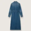 Rochie-cămașă din denim pentru femei, cu curea