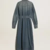 Rochie-cămașă din denim pentru femei, cu curea