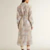 Rochie-cămașă pentru femei cu imprimeu floral multicolor cu paiete