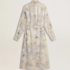 Rochie-cămașă pentru femei cu imprimeu floral multicolor cu paiete