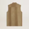 Rochie-cămașă pentru femei din denim de culoare nisip, cu detalii militare
