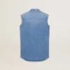 Rochie din denim pentru fete, cu nod în față și broderie